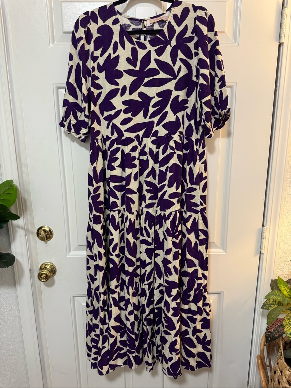 Mister Zimi Maxi Dress Size Purple Beige US Size 10